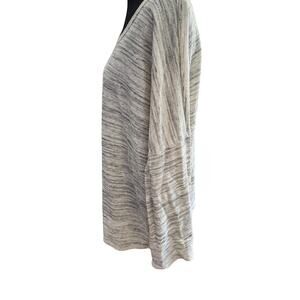 New Gray Marble Lightweight Roll Hem Sweatshirt by P & Rose Size Sm